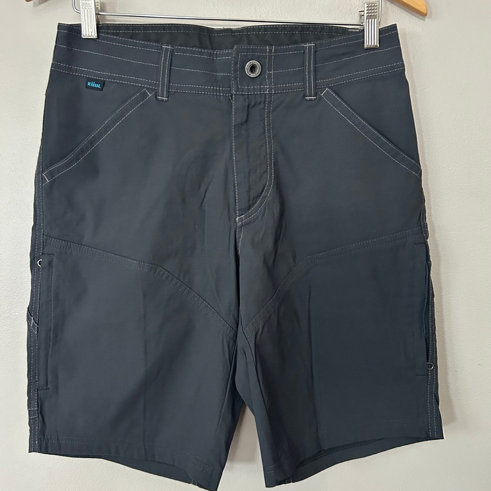KUHL Renegade Shorts Mens 30 Charcoal Gray Hiking Technical Outdoor Stretch 10"